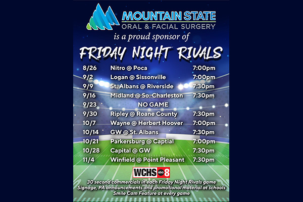 Friday Night Rivals Sponsorship at Mountain State Oral and Facial Surgery 